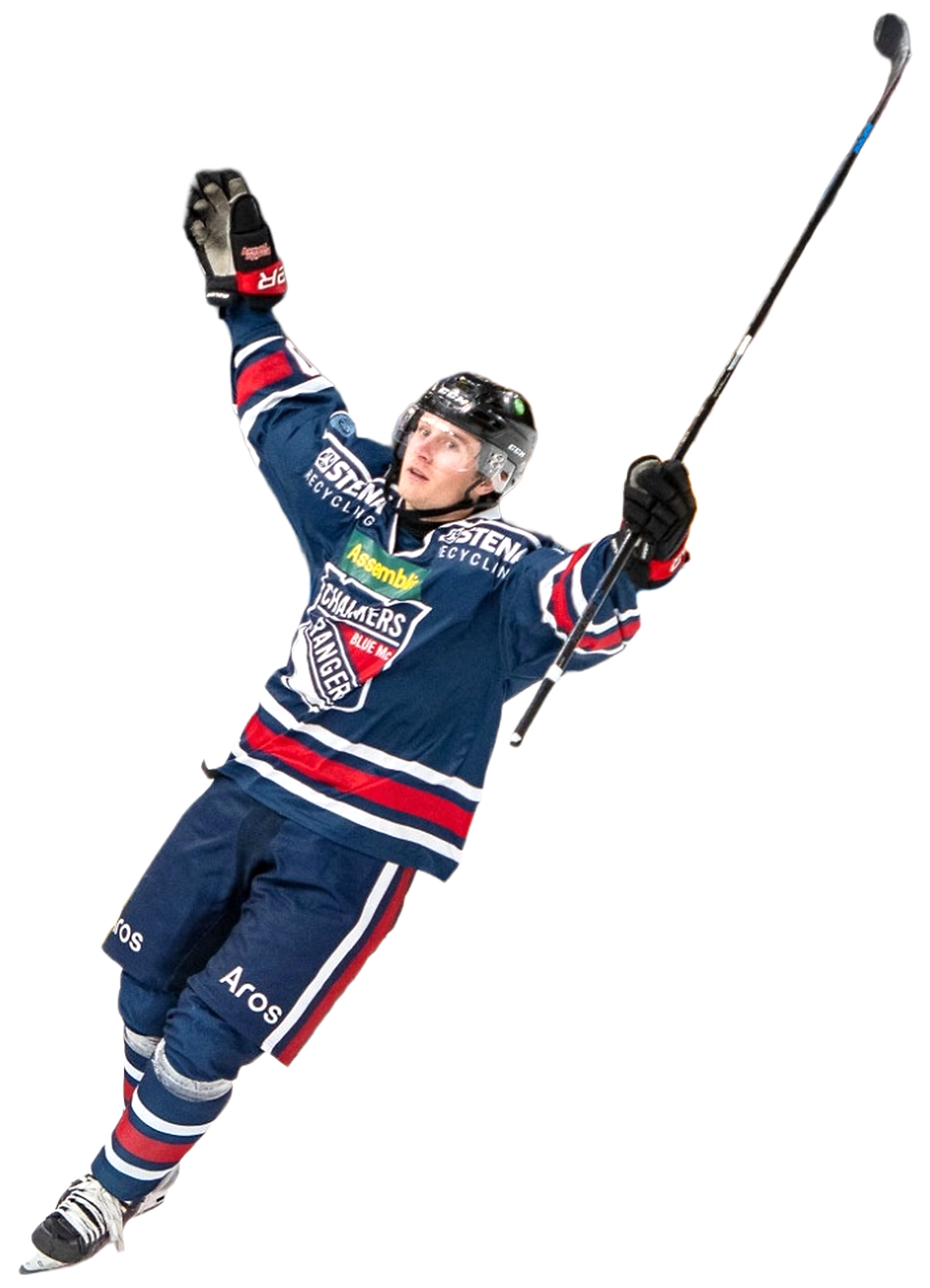 Chalmers Hockey-spelare som firar mål